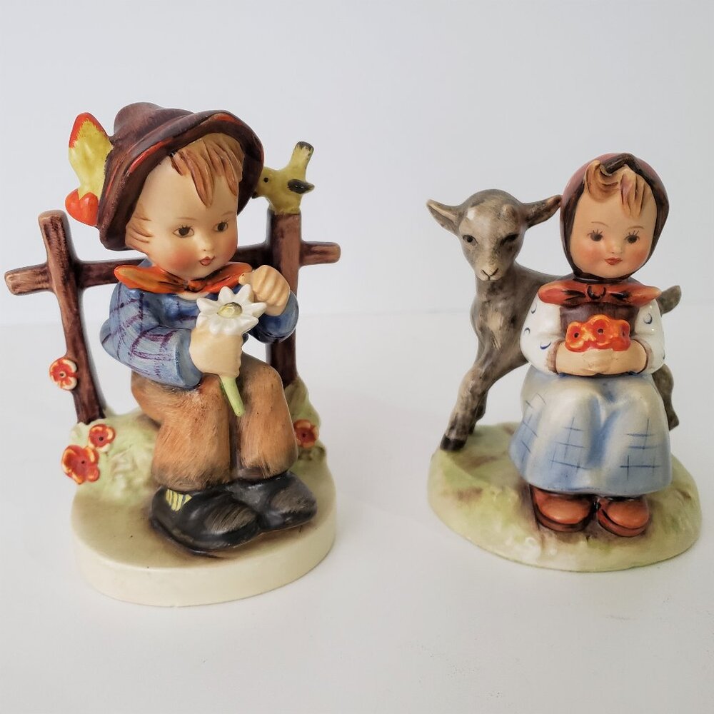 Goebel Vintage Boy and Girl Hummel Figurines Good Used Condition